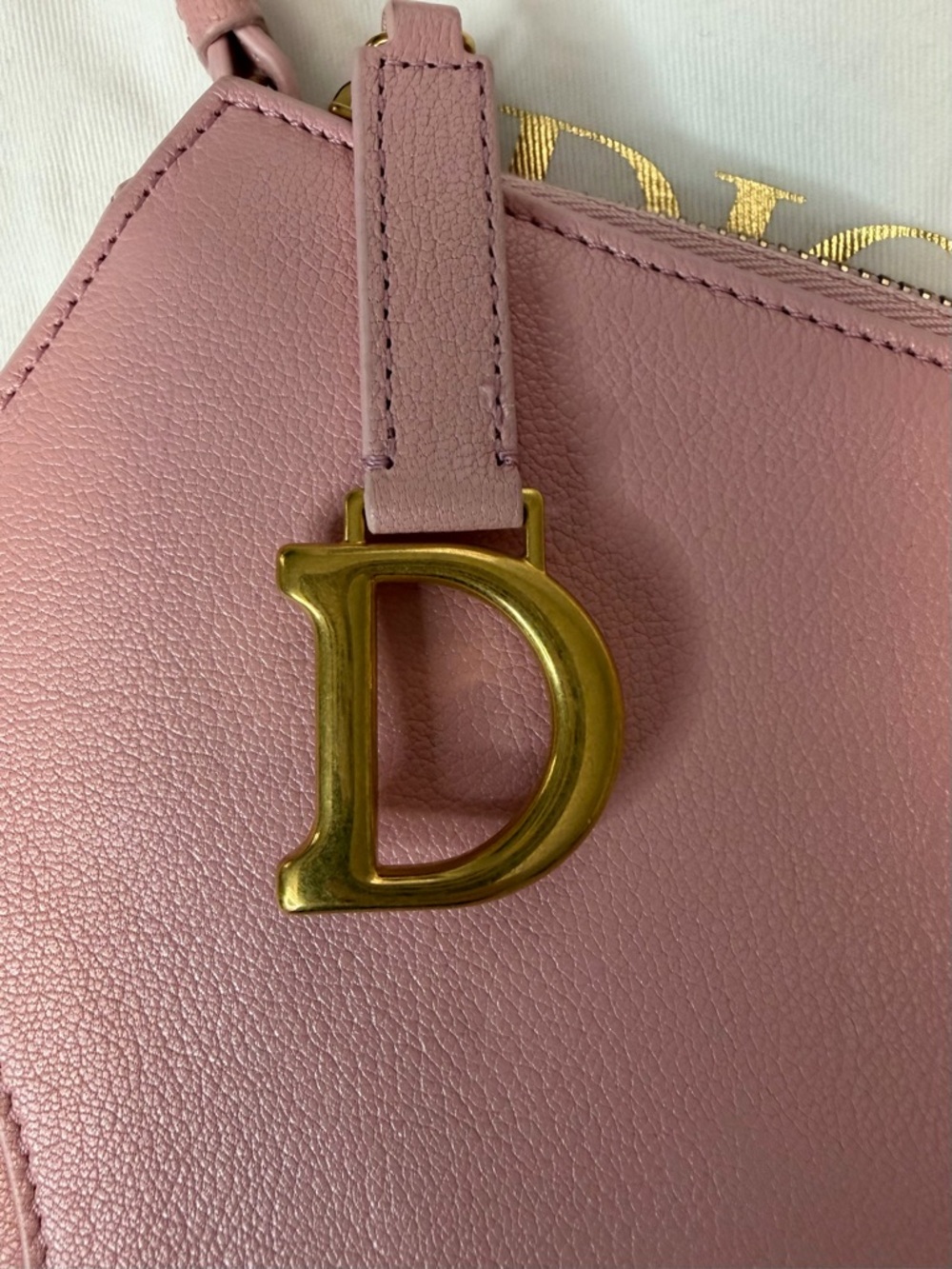 CHRISTIAN DIOR Goatskin Saddle Rodeo Pouch in Pink - Picture 3 of 12